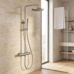 Aquanello Eterna Termostatisk Duschpelare 20 cm Regndusch Rostfritt Stål ET-S-SET10-4-02